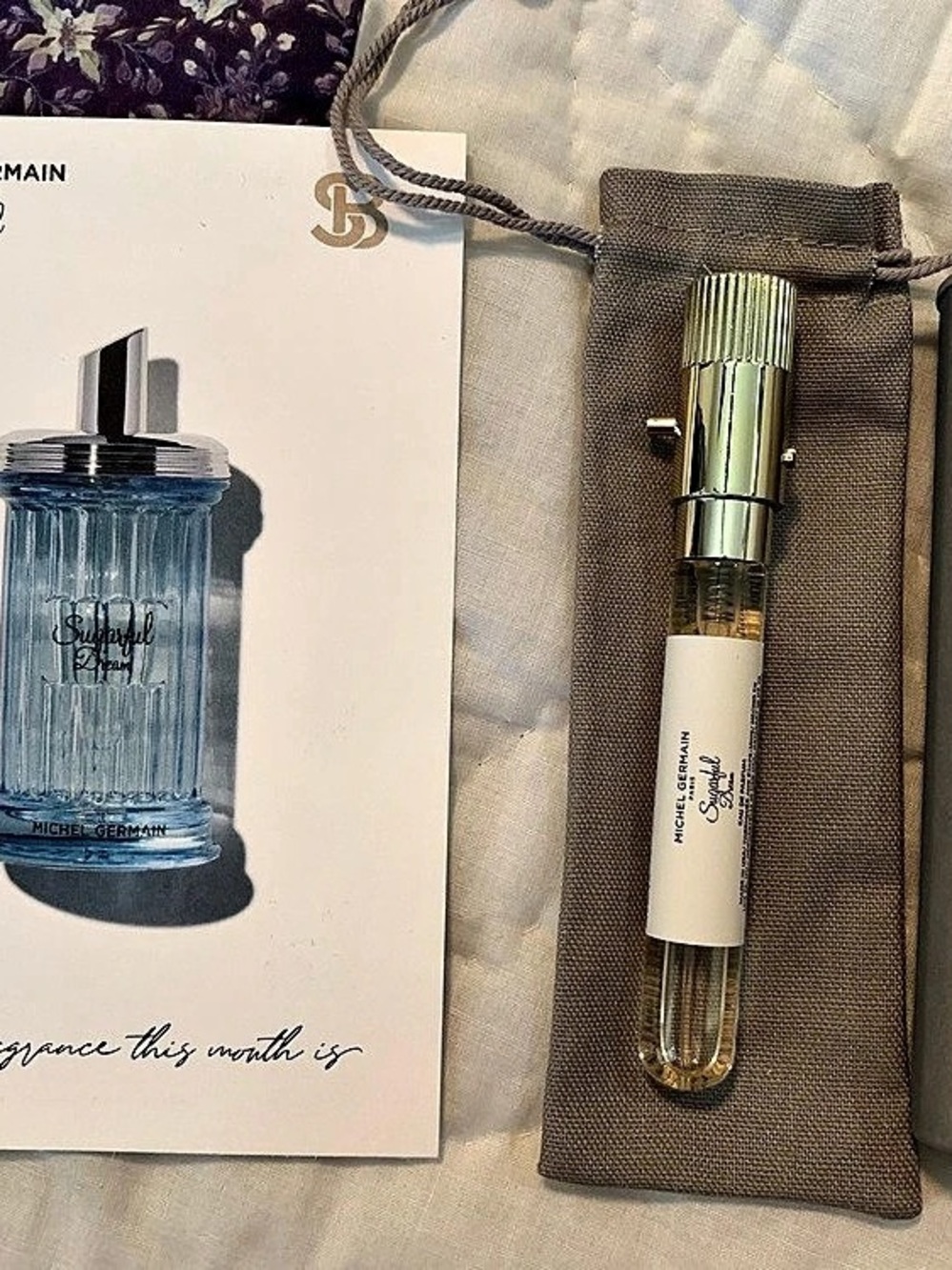 Michel Germain Sugarful Dream Fragrance Sample Set Blue & Gold NWT
